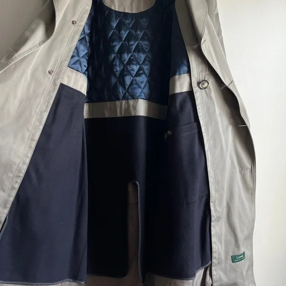 Lauren Ralph Lauren mens trench coat tan size 42R double breasted zip out liner - Picture 3 of 11